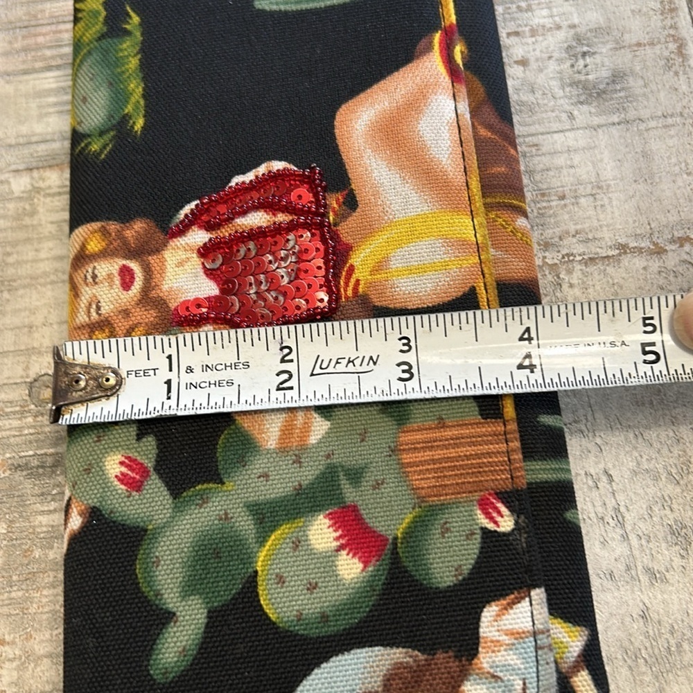 WESTERN RETRO COWGIRL ROCKABILLY PIN UP BLACK WITH WESTERN THEME WALLET - Picture 13 of 13